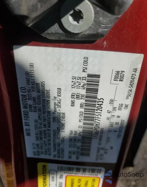 2015 Ford Fusion Se из США, поврежденный, VIN 1FA6P0H77F5120435